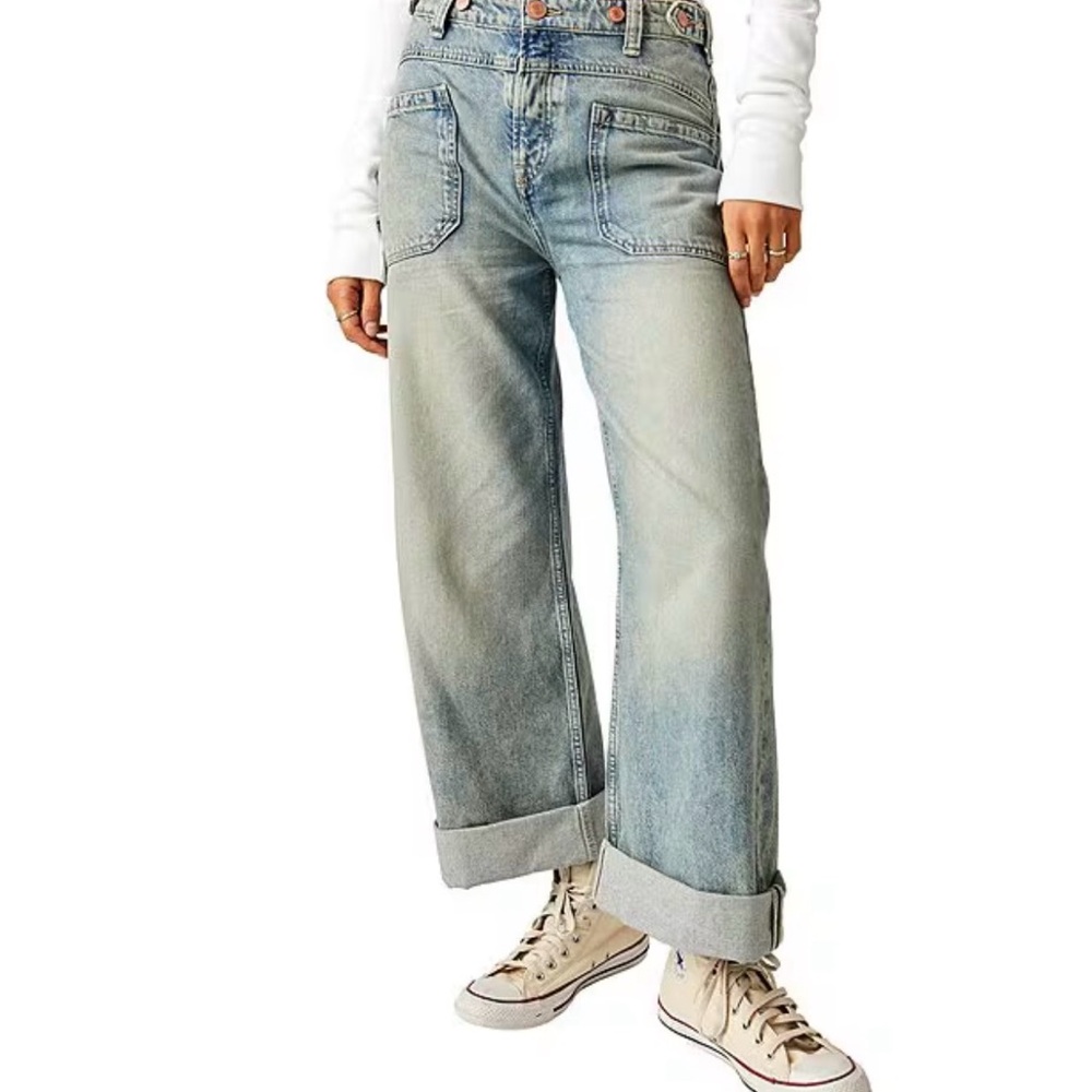 Free People Light Blue Boyfriend Jeans